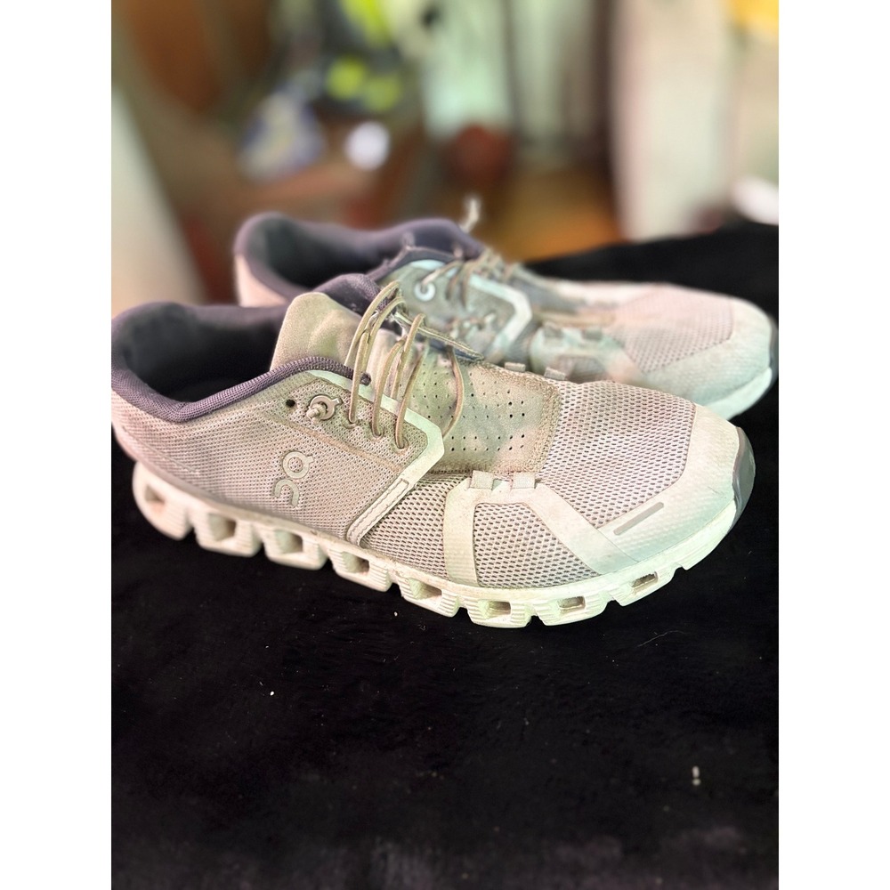 On Running Cloud Grey White Low Top Speed Lace Sneakers Running Shoes